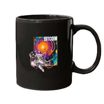 Discover Bitcoin Coin-Crypto Astronaut Mugs