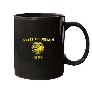 Discover Blue Oregon Flag State Usa Mugs