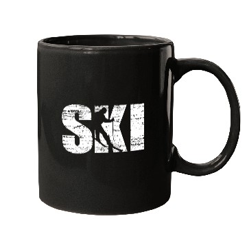 Discover Distressed Skiing For Skiers Mugs