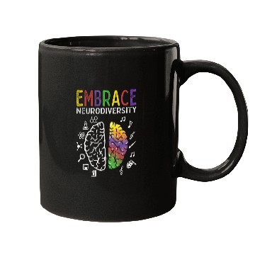 Discover Neurodiversity Embrace Adhd Autism Asd Brain Mugs