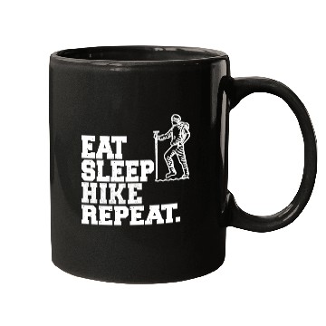 Discover Eat Sleep Hike Repeat Hiker Hiking Mugs