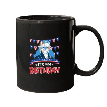 Discover Its my Birthday Independence Day George Washington Mugs
