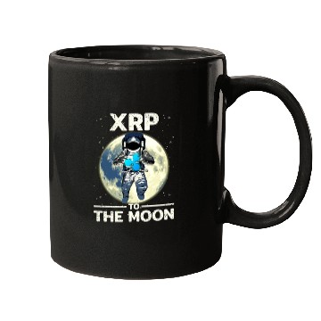 Discover XRP Cryptocurrency-Crypto Astronaut-TO THE MOON Mugs
