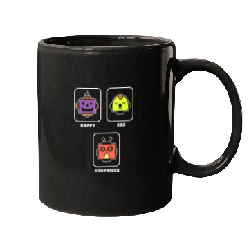 Discover Happy Sad Surprise Robotics Engineer Gift Mugs