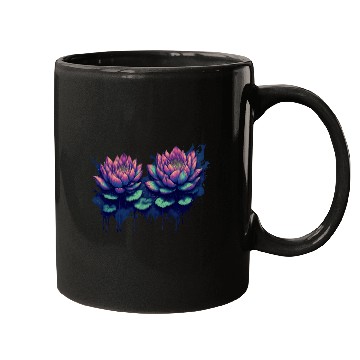 Discover Neon Lotus Flowers Mugs