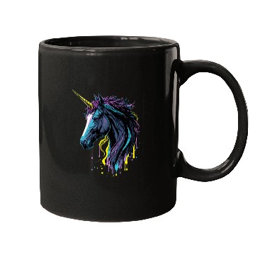 Discover Neon Splash Unicorn Mugs