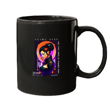 Discover Futuristic Cyberpunk Anime Girl Mugs