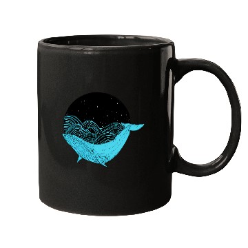 Discover Humpback Whale Midnight Space Whale Mugs