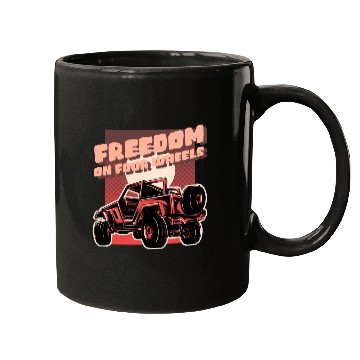 Discover Freedom on four wheels Mugs