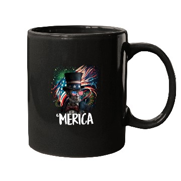 Discover Merica Lincoln Independence Day Party 4th July Mugs