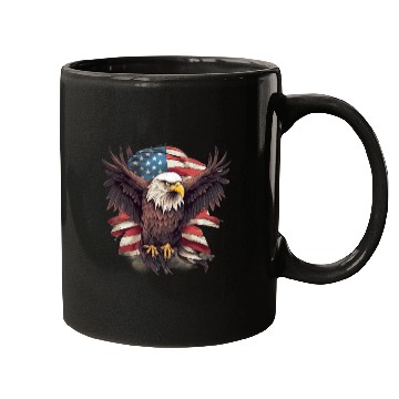 Discover Merica Patriotic USA Eagle Mugs