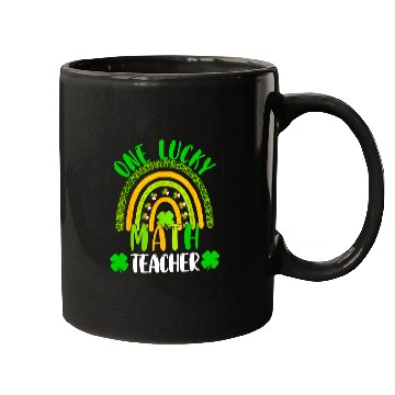 Discover One Lucky Math Rainbow Teacher St Patricks Day Rai Mugs