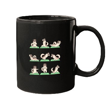 Discover Saint Bernard Dog Yoga Pose Zen Workout Exercise Mugs
