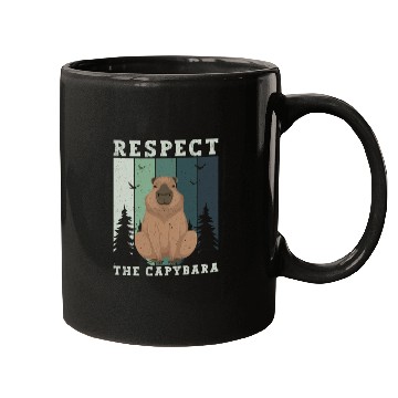 Discover Retro Respect The Capybara Capybara Lover Meme Mugs