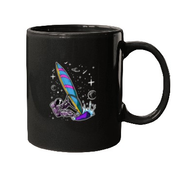 Discover Astronaut Space Surfer Windsurfing Windsurfer Mugs