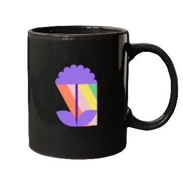 Discover Rainbow Flower Nature Happy Camping Mugs