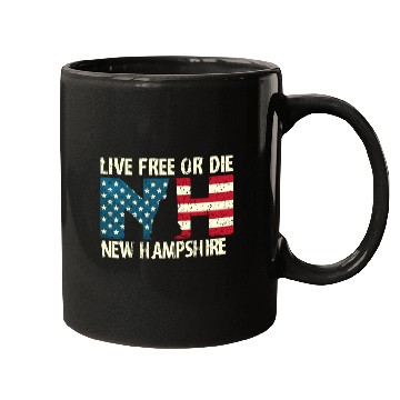 Discover New Hampshire Patriotic Live Free Or Die Product Mugs