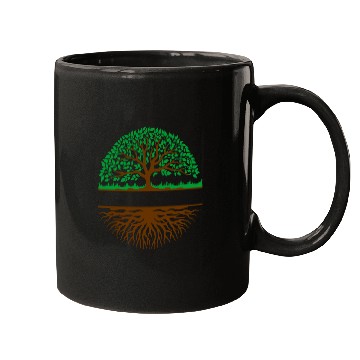 Discover Tree with roots banner Mugs