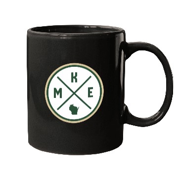 Discover Milwaukee Circle Patch Green Mugs
