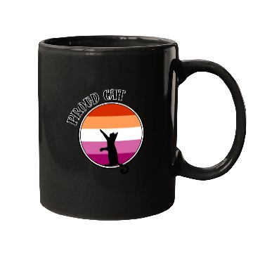 Discover LGBTQ Proud Cat, Pride Month, Lesbian Flag Mugs