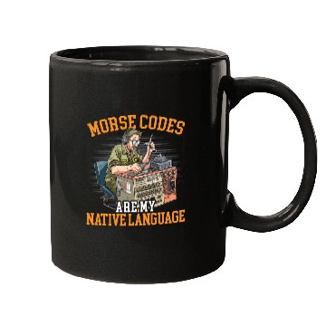 Discover Ham Radio Operator Morse Code Radioactivity Mugs