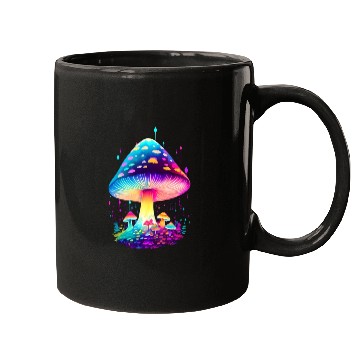 Discover Enchanting Fungi: A Neon Wonderland Mugs