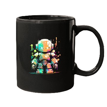 Discover Retro Robot Cute Robotic Engineer Technology Mugs