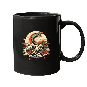 Discover Sushi Dragon Japanesse Kawaii Mugs