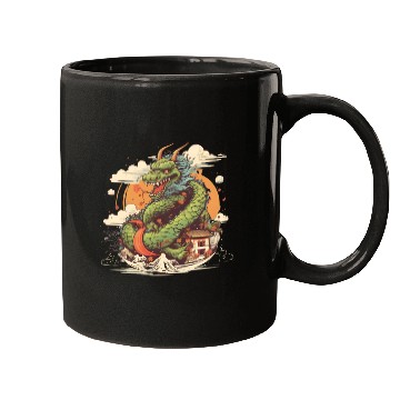 Discover Sushi Dragon Japanesse Kawaii Mugs