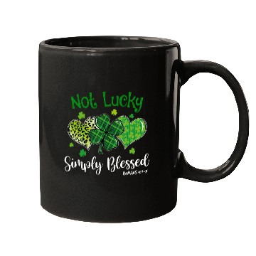 Discover Not Lucky ly Blessed Christian Shamrock St Mugs