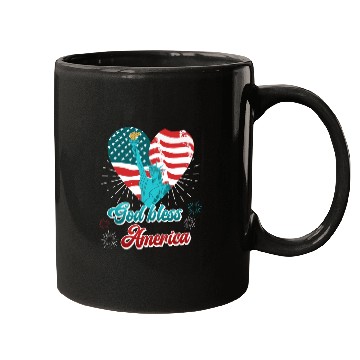 Discover God Bless America Independence Day 4th July USA Mugs