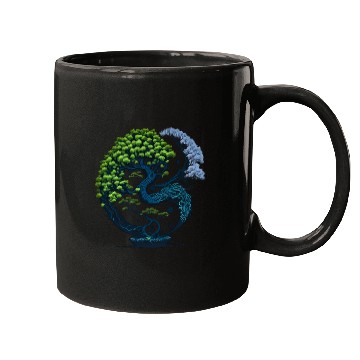Discover Harmony Unveiled - Yin and Yang Bonsai Mugs