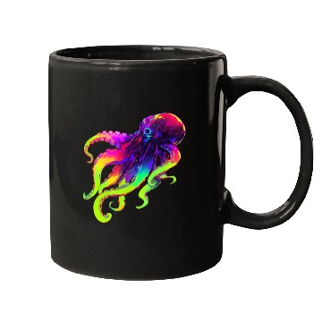 Discover Neon Octopus Mugs