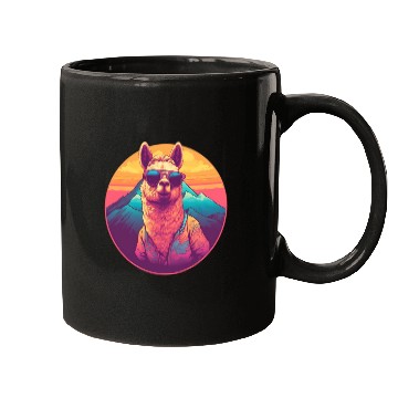 Discover Funny Alpaca with Sunglasses - Alpacatude Mugs