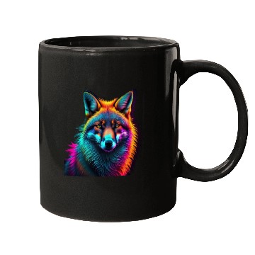 Discover Cool neon wolf Mugs