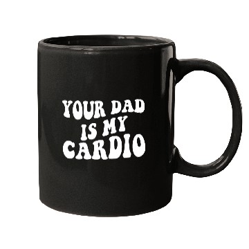 Discover Your Dad is My Cardio 80s aesthetic Mugs