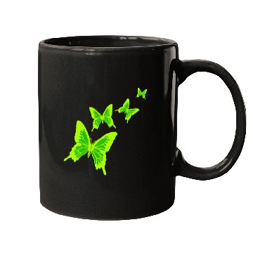 Discover Green butterfly Mugs