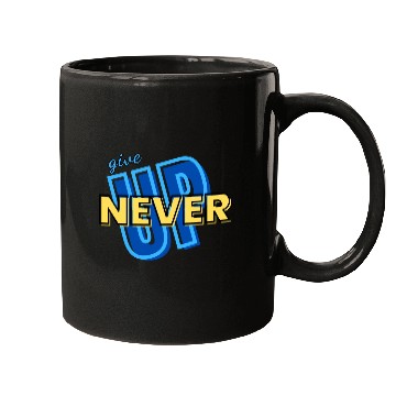 Discover NEVER GIVE UP green Mugs
