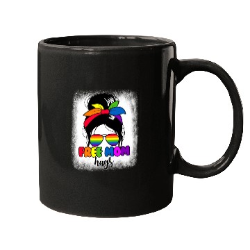Discover Free Mom Hugs Womens Messy Bun LGBTQ Free Mom Hugs Mugs