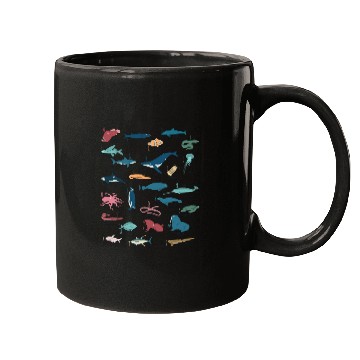 Discover Marine animals alphabet marine biology Mugs