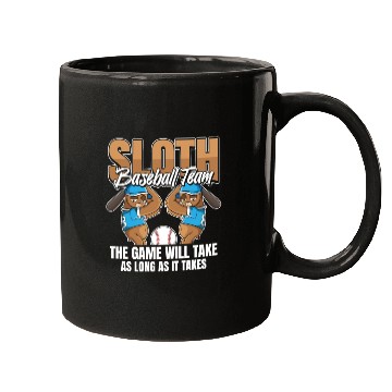Discover Sloth Team Sloth Baseball Mugs