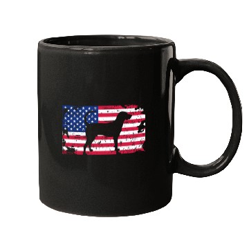 Discover Coonhound USA American Flag Mugs