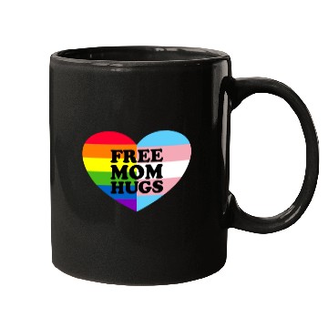 Discover Free Mom Hugs Gay Pride Trans Flag LGBTQ Free Hugs Mugs