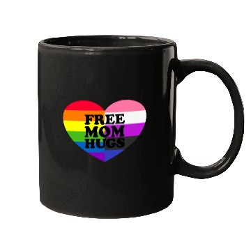 Discover Free Mom Hugs Gay Pride Genderfluid Flag Mugs