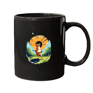 Discover Joyful Dog in Summer Park Mugs