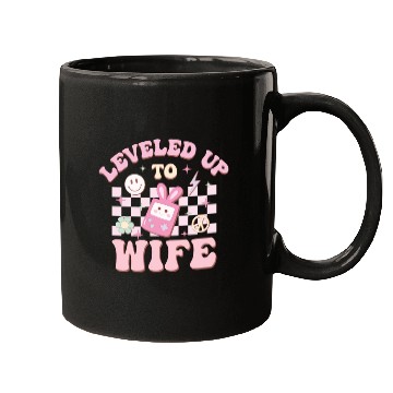 Discover Leveled Up To Wife, Happy Game Day Mugs