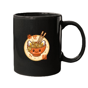 Discover Kawaii Ramen Noodle Bowl Orange Mugs