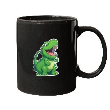 Discover Green Dinosaur Mugs