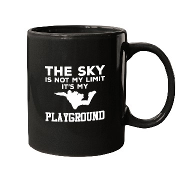 Discover Sky Playground - Skydiver Skydiving Parachuting Mugs