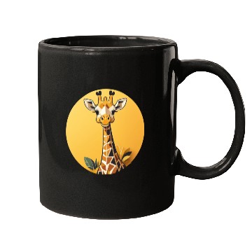 Discover Smiling Giraffe in the Savanna Mugs